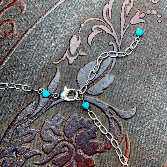 Turquoise Cross Necklace - Picture 7 of 8